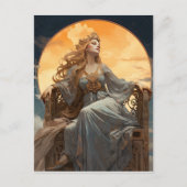 Vrouw Moon Goddess Briefkaart (Voorkant)