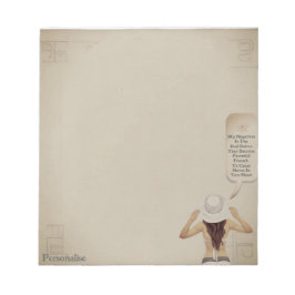 Vrouw Motivatie Quote ScrapbookPaper Notitieblok