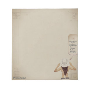 Vrouw Motivatie Quote ScrapbookPaper Notitieblok