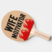 VROUW MOTIVATOR FUNNY PING PONG PADDLE TAFELTENNISBATJE (Zijkant)
