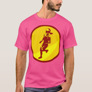 Vrouw motoromloopleiding t-shirt
