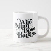 Vrouw Mum Boss Badass Grappig Sarcastisch Moederda Extra Grote Beker (Rechts)