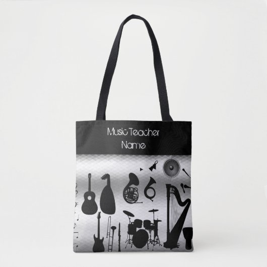 Vrouw Music Teacher Tas Gepersonaliseerd (Voorkant)