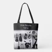 Vrouw Music Teacher Tas Gepersonaliseerd (Achterkant)