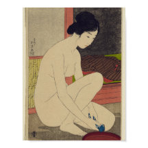 Vrouw na Bath - Japanse Kunst Reprint