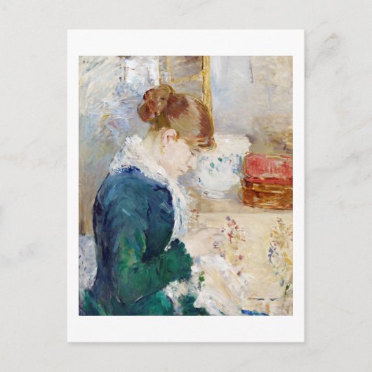 Vrouw Naaien, Berthe Morisot Briefkaart (Voorkant)