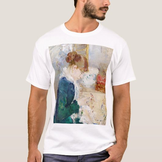 Vrouw Naaien, Berthe Morisot T-shirt (Voorkant)