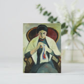 Vrouw naaien briefkaart (Staand voorkant)