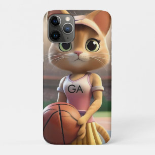 Vrouw Netball Cat, iPhone 11 Pro Hoesje