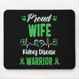 Vrouw Nierziekte Warrior Awareness Lint Groen Muismat