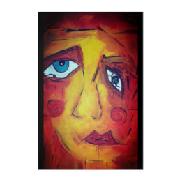 Vrouw niet-gelijmde acrylwand acryl muurkunst