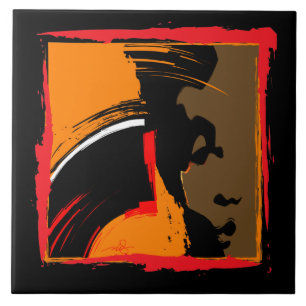 Vrouw nieuwe Abstracte kunst Tegeltje