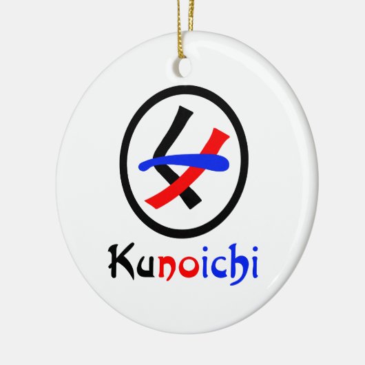 Vrouw Ninja Kunoichi くノ一 Keramisch Ornament (Links)