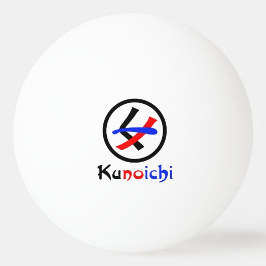 Vrouw Ninja Kunoichi くノ一 Pingpongballen (Achterkant)