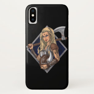 Vrouw Norse Viking Warrior iPhone X Hoesje