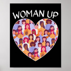 Vrouw omhoog feministisch feminisme Vrouwen mondig Poster