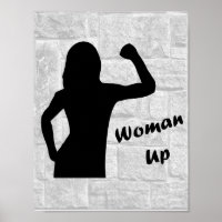 Vrouw omhoog - fitness Posters voor vrouwen