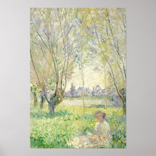 Vrouw onder de Willows - Claude Monet Poster (Voorkant)