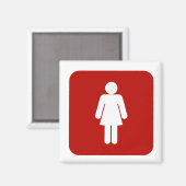 Vrouw ondertekenen magneet (Voorkant / Achterkant)