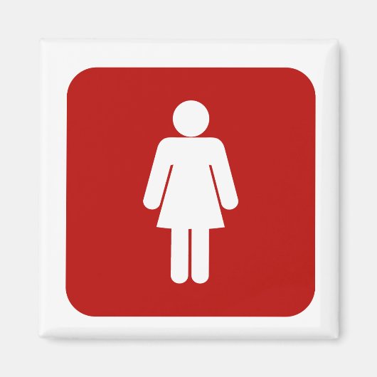 Vrouw ondertekenen magneet (Voorkant)