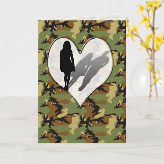 Vrouw Ontbrekend Man Kaart (Gele Bloem)