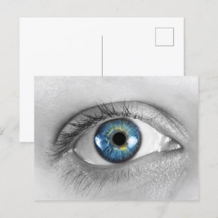 Vrouw oog briefkaart