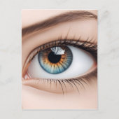 Vrouw oogmacro briefkaart (Voorkant)