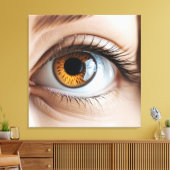 Vrouw oogmacro canvas afdruk (Insitu (Woonkamer))