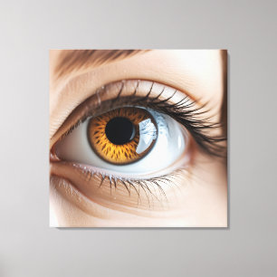 Vrouw oogmacro canvas afdruk