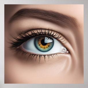 Vrouw oogmacro poster