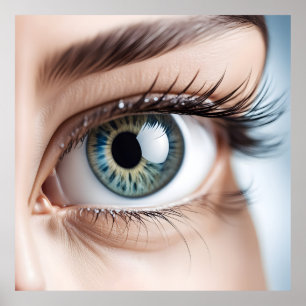 Vrouw oogmacro poster