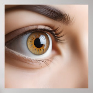 Vrouw oogmacro poster