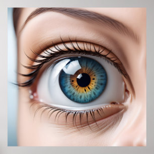 Vrouw oogmacro poster