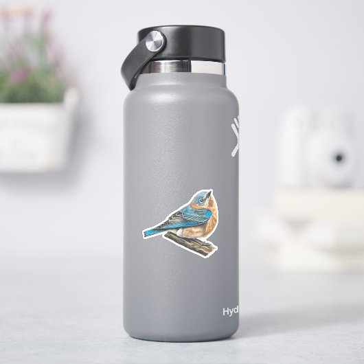 Vrouw Oostelijke Bluebird Sticker (HydroFlask)
