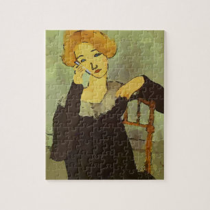 Vrouw op de stijl van de Telefoon Cell Legpuzzel