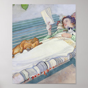 Vrouw op een bank 1913 door Carl Larsson Poster