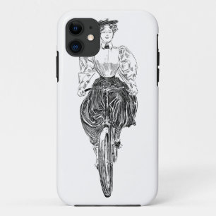 vrouw op een fiets iPhone 11 hoesje