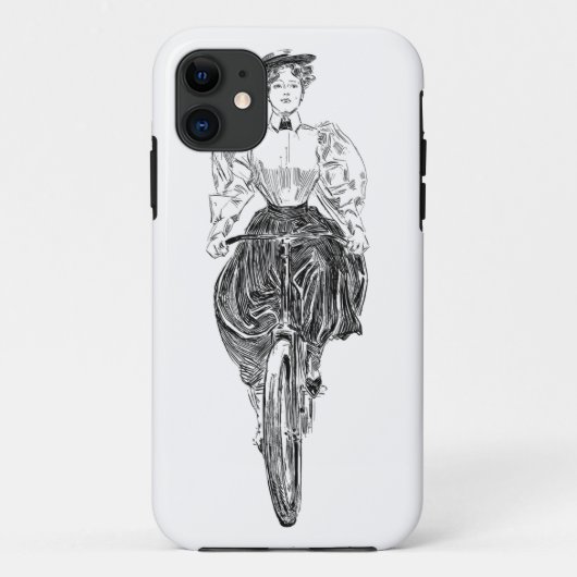 vrouw op een fiets Case-Mate iPhone case (Achterkant)