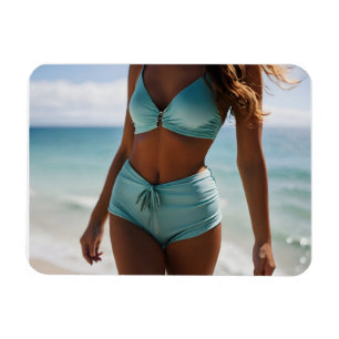 Vrouw op het strand magneet