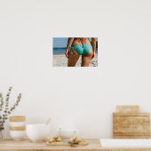 Vrouw op het strand poster (Keuken)
