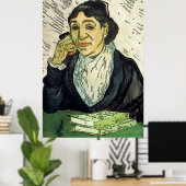 Vrouw op Mobiele Telefoon Poster (Thuiskantoor)