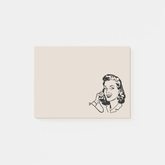 vrouw op telefoonkaartjes (Pad van 40) Post-it® Notes (Voorkant)