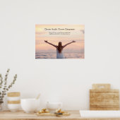 Vrouw op zee chiropractisch poster (Keuken)