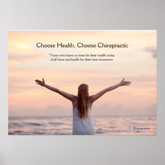 Vrouw op zee chiropractisch poster (Voorkant)