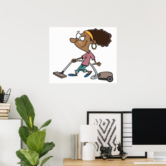 Vrouw-opstapeling Poster (Thuiskantoor)