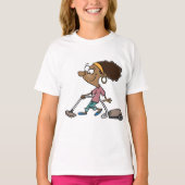 Vrouw-opstapeling T-shirt (Voorkant)