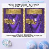Vrouw Paarse goudmars Snoep Bar Wrapper Flyer (Enkel)