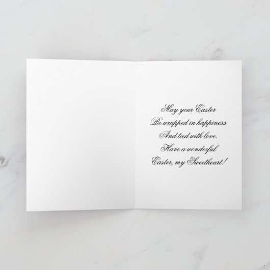 Vrouw / Paaswensen - Elegante witte tulp Feestdagen Kaart (Binnen)