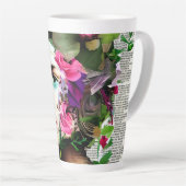 Vrouw Papier Collage Art Latte Mok (Rechterhoek)