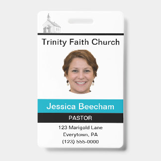 Vrouw Pastor Custom Badge